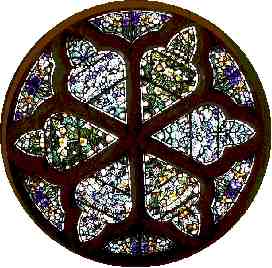 Rose window at West end of St. Luke's