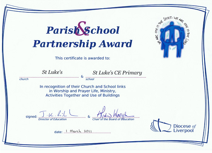 Church-school award certificate